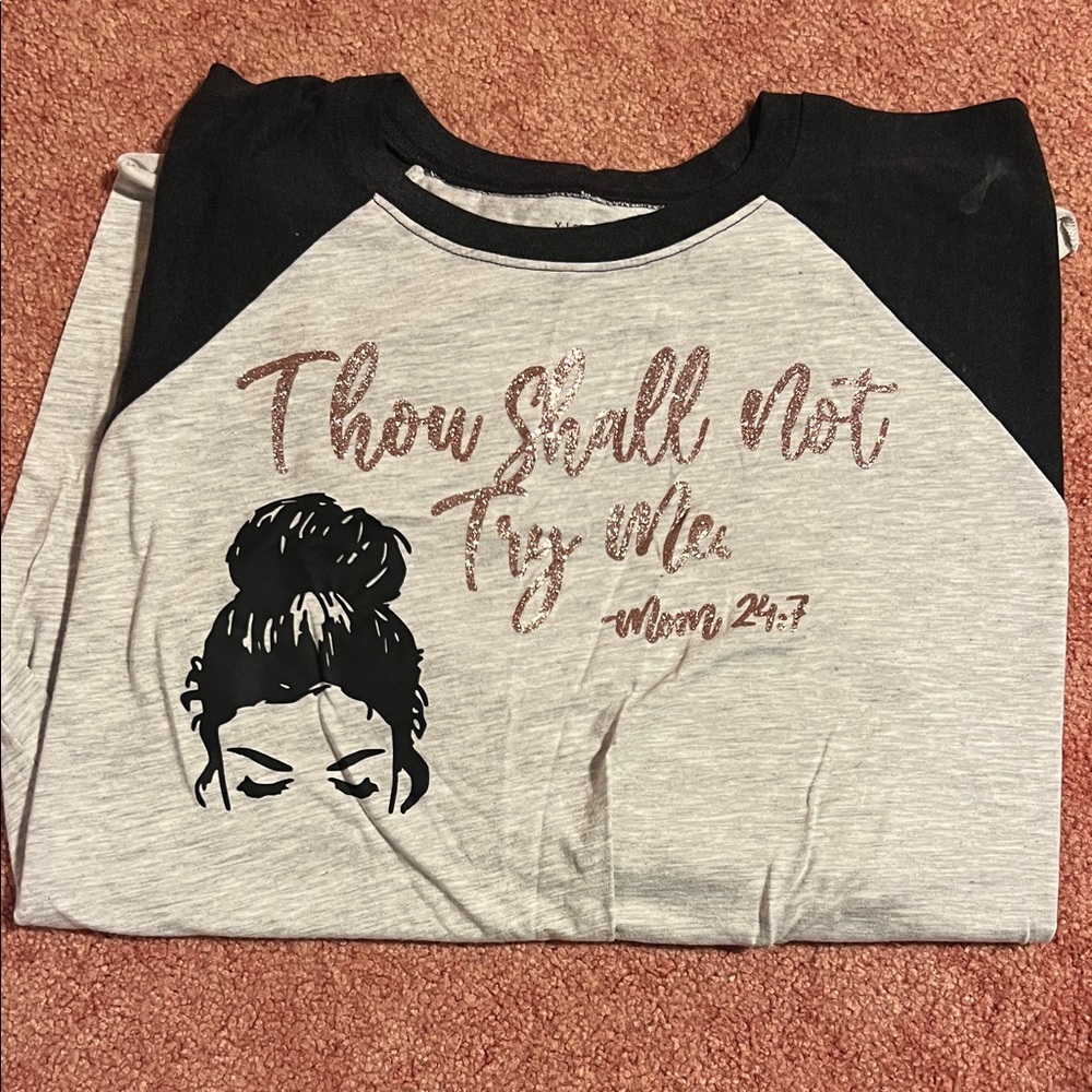 Graphic Raglan long sleeve with Inspirational Quote